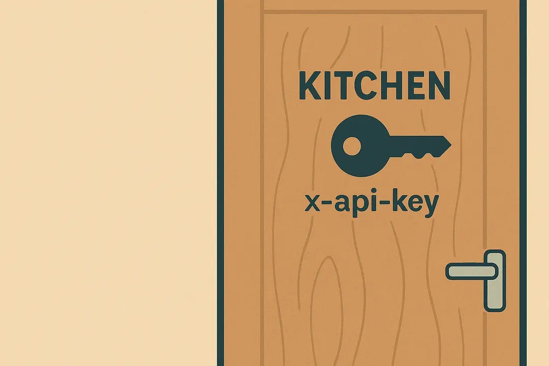 Diagram illustrating API key protection for FastAPI routes